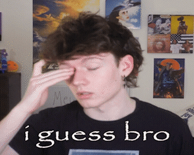 Young Man In Black Shirt Saying I Guess Bro GIF