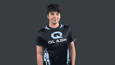 Young Man In Black Shirt Saying Qlash GIF