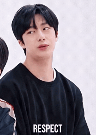Young Man In Black Shirt Saying Respect GIF