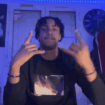 Young Man In Black Shirt With Fish Picture GIF