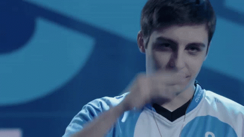 Young Man In Blue And White Shirt With Number 8 GIF