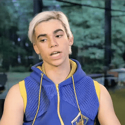 Young Man In Blue And Yellow Tank Top And Hoodie GIF