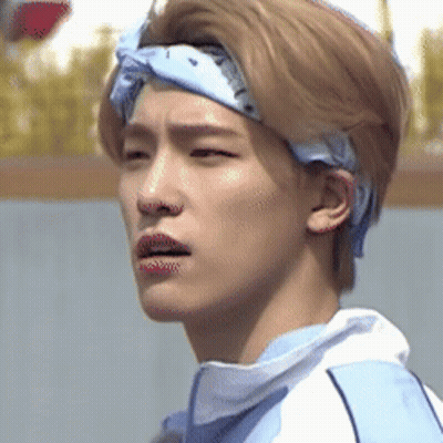 Young Man In Blue Bandana GIF