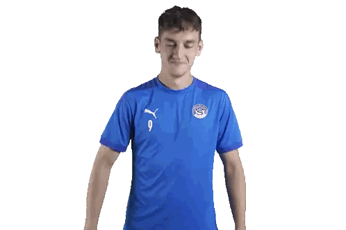 Young Man In Blue Shirt 9 Sticker