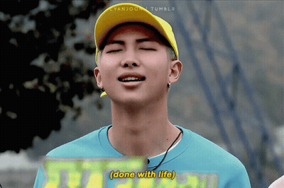 Young Man In Blue Shirt And Yellow Hat Says Done With Life GIF