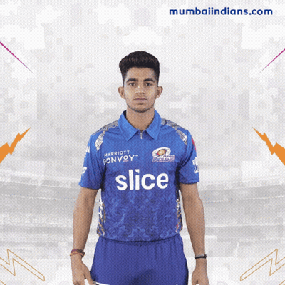 Young Man In Blue Shirt Saying Slice GIF