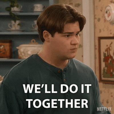 Young Man In Blue Shirt Saying We'll Do It Together GIF