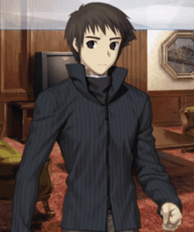 Young Man In Blue Striped Jacket GIF