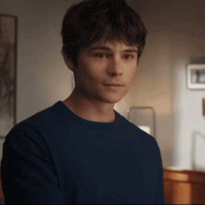 Young Man In Blue Sweater GIF