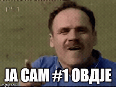 Young Man In Blue Tank Top Says Nope GIF