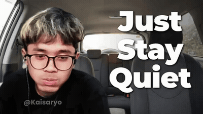 Young Man In Car Saying Just Stay Quiet GIF