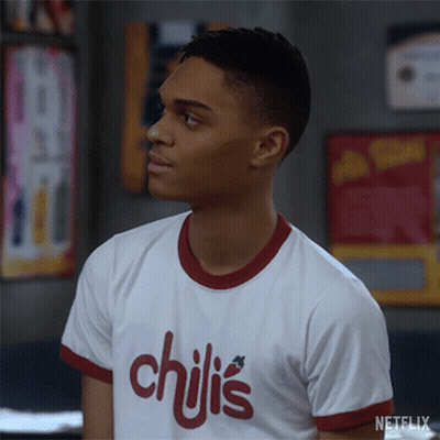 Young Man In Chilis T-Shirt GIF