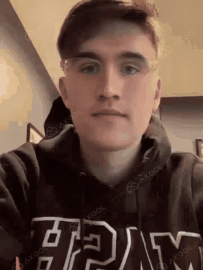 Young Man In Glasses And Army Hoodie GIF