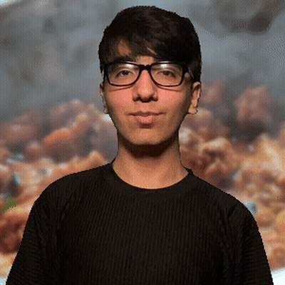 Young Man In Glasses And Black Shirt GIF