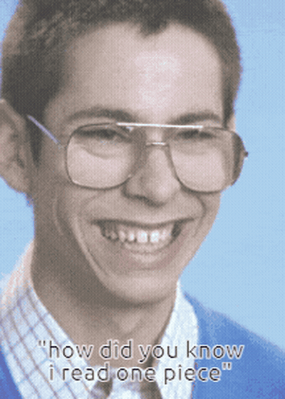 Young Man In Glasses And Plaid Shirt Saying How Did You Know I Read One Piece GIF