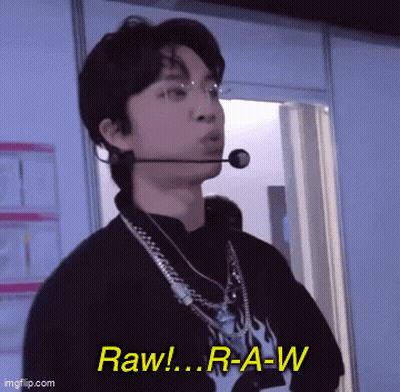 Young Man In Glasses Saying Raw RAW GIF