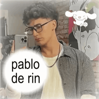 Young Man In Glasses Taking Selfie In Mirror GIF