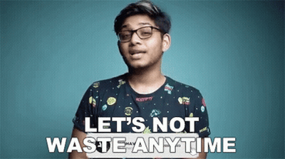 Young Man In Glasses Talking Blue Background GIF