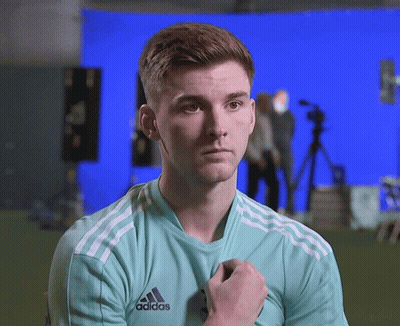 Young Man In Green Adidas Shirt GIF