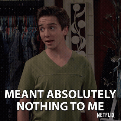 Young Man In Green Shirt Says Meant Absolutely Nothing GIF