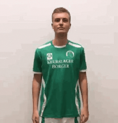 Young Man In Green Soccer Jersey GIF