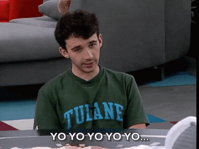 Young Man In Green Tulane Shirt Saying Yo Yo Yo GIF
