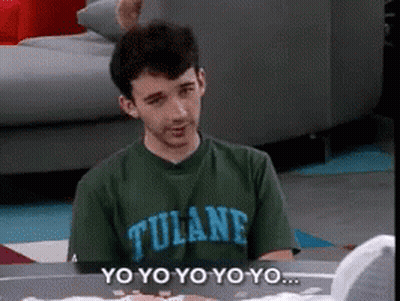 Young Man In Green Tulane Shirt Says Yo Yo Yo Yo Yo GIF