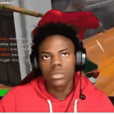 Young Man In Headphones And Red Hoodie Making Funny Face GIF