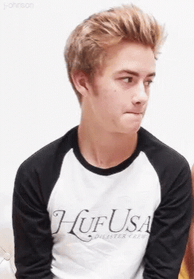Young Man In Huf USA Shirt GIF