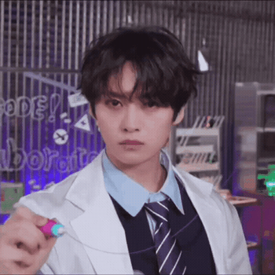 Young Man In Lab Coat And Tie GIF