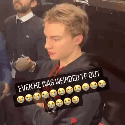Young Man In Locker Room Even He Was Weirded TF Out GIF