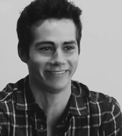 Young Man In Plaid Shirt Black And White GIF