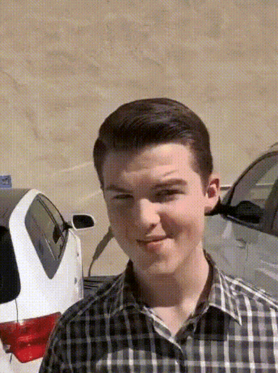 Young Man In Plaid Shirt In Front Of White Car GIF