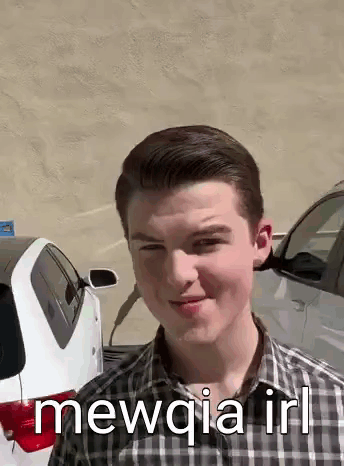 Young Man In Plaid Shirt Standing In Front Of White Car GIF