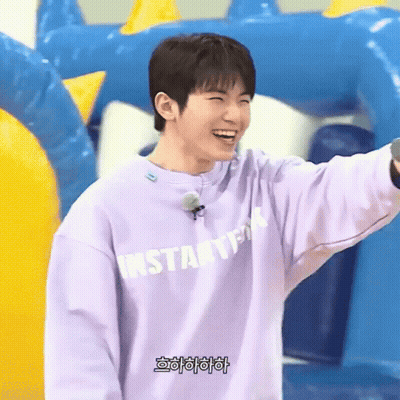 Young Man In Purple Instantfit Sweatshirt GIF