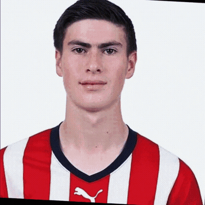 Young Man In Red And White Soccer Jersey GIF