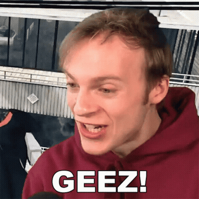 Young Man In Red Hoodie Making Funny Face Saying Geez GIF