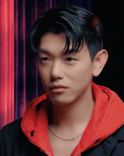Young Man In Red Hoodie With Chain GIF