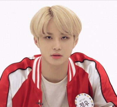 Young Man In Red Jacket With NCT 127 GIF