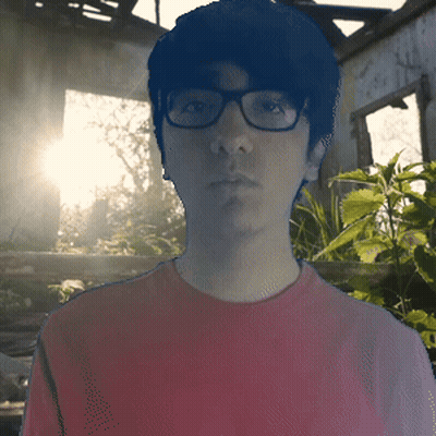 Young Man In Red Shirt GIF