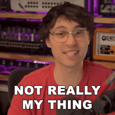 Young Man In Red Shirt Saying Not Really My Thing GIF