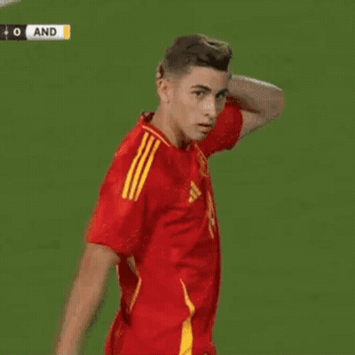 Young Man In Red Soccer Jersey On Field GIF