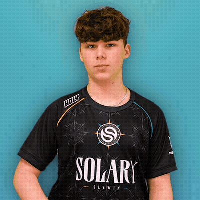 Young Man In Solary Shirt Blue Background GIF