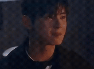 Young Man In Striped Shirt Close Up GIF