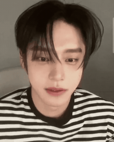 Young Man In Striped Shirt GIF