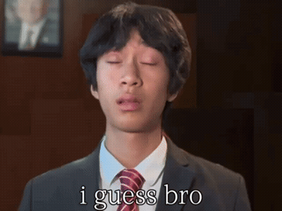 Young Man In Suit And Tie Saying I Guess Bro GIF