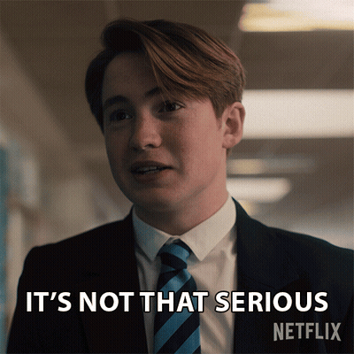 Young Man In Suit Saying Not That Serious GIF