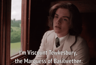 Young Man In Suit Says I'm Viscount Tewkesbury GIF