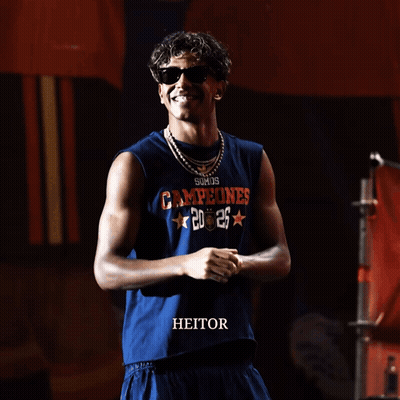 Young Man In Sunglasses And Campeones Shirt GIF