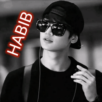 Young Man In Sunglasses And Hat Saying Habib GIF